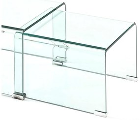 Szklane stoliki zestaw 2 szt. 44.5x49 cm Cristal – Tomasucci