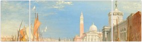 Obraz - Joseph Mallord William Turner, Venice the Dogana and San Giorgio Maggiore, reprodukcje (170x50 cm)
