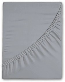 Szare flanelowe prześcieradło z gumką 90x200 cm – Good Morning