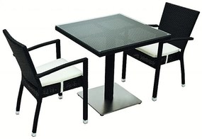 Zestaw rattanowy ogrodowy GINA 1+2 (czarny)