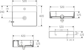 Umywalka nablatowa KW6146
