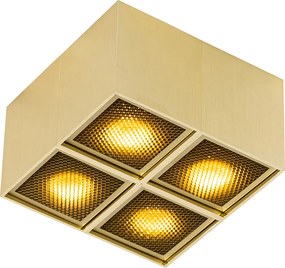 Designerski reflektor złoty 4-światłowy - Qubo Honey
