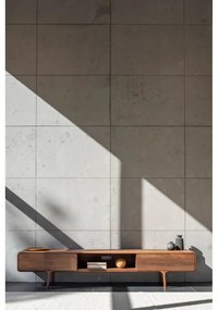 Brązowa szafka pod TV z litego drewna dębowego 220x45x45 cm Fawn – Gazzda