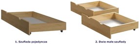 Szare 2-osobowe piętrowe łóżko domek dla rodzeństwa z szufladami - Delisa 4X 200x90 cm