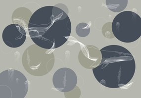 Fototapeta - Wieloryby (196x136 cm)