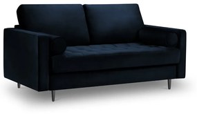 Niebieska aksamitna sofa Milo Casa Santo, 174 cm