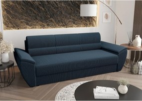 BEDANTE SOFA REBI BIS z funkcją spania POSO 05 ciemnoniebieski z pojemnikiem na pościel, sofa do salonu, kanapa, sofa rozkładana, sofa z pojemnikiem, wersalka
