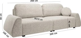 Sofa ALMI z funkcja spania i pojemnikiem SZARY EXCITE ME 13