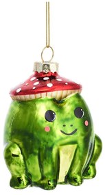 Szklana ozdoba świąteczna wykonana ręcznie 7 cm Frog – Sass &amp; Belle