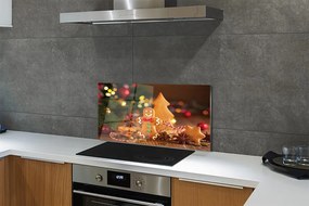 Szklany Panel Piernikowe Serce i Bombki