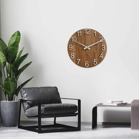 Zegar ścienny dębowy z cyframi arabskimi | DOMODRA
