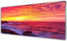 Panel Szklany Abstrakcyjny Zachód Słońca