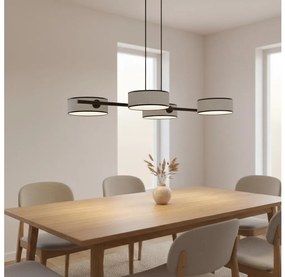 Żyrandol na linkach DRUMZ 4xE14/10W/230V szary