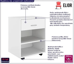 Biała Szafka Pod Biurko W9-S59