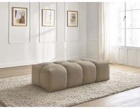 Szarobrązowy podnóżek z materiału bouclé Everest – Bobochic Paris