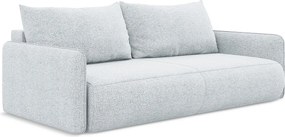 Kanapa 3-osobowa z funkcją spania - z tkaniny szenilowej - jasny niebieski - NANEA