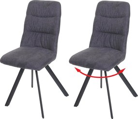 Krzesło do jadalni MCW-J69 (zestaw 2 sztuk),  antracyt