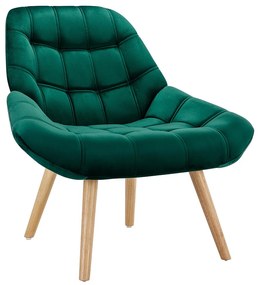 Fotel z zielonego weluru LUOSTO