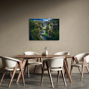 Obraz - Rzeka w skalistej dolinie (70x50 cm)