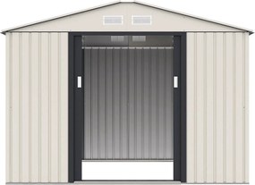 Domek ogrodowy metalowy "Nebraska" - 5,29 m2 (4,83 m2 na gruncie) - Beżowy