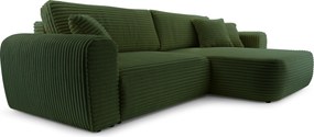 Masseno Narożnik VIVA z funkcją spania i pojemnikiem na pościel Narozniki L, Rozkładana sofa - Zielony, TILIA 39