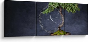 Obraz - Bonsai (z zegarem) (90x30 cm)