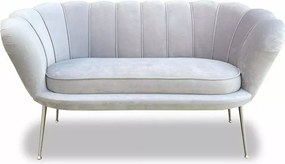 Nowoczesna sofa na wysokich nogach Muszelka w stylu glamour