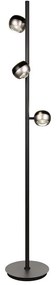 Czarna/w kolorze srebra lampa stojąca LED (wysokość 150 cm) Orbit – Trio Select