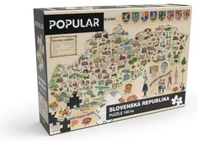 Popularna układanka Mapa Słowacji, 160 elementów