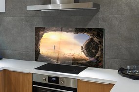 Szklany Panel Symbol Wiary: Święty Krzyż