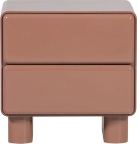 Różowa szafka nocna z połyskiem Lustra – WOOOD