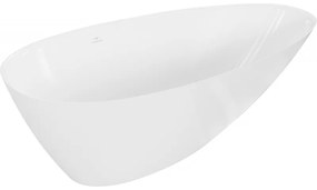 Mexen Milano wanna wolnostojąca z konglomeratu 150 x 82 cm, biała połysk - 57301508510