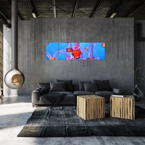 Obraz meduz w morzu (170x50 cm)
