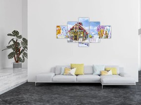 Obraz - Chatka z piernika (125x70 cm)