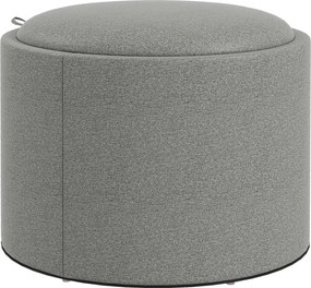 HOMCOM Pufa Pufa, Lekki, ukryta przestrzeń do przechowywania, składane wieko, 5 6cm x 56 cm x 42 cm, Szary + Naturalny