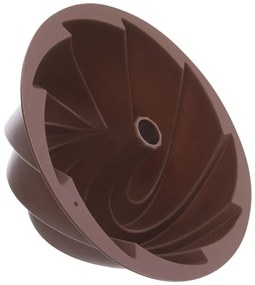 Brązowa silikonowa forma na babkę Orion Flower, ø 23,5 cm