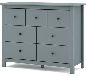 Szarozielona komoda z litego drewna sosnowego 110x80x40 cm Misti – Marckeric