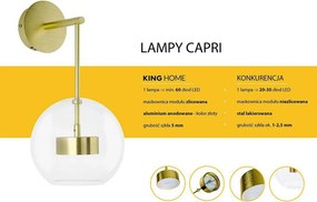 Kinkiet w stylu glamour na wysięgniku Capri Wall