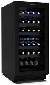 Klarstein Vinesse 38cm 32 Butelki Winiarka do Zabudowy Dwustrefowa Czarny