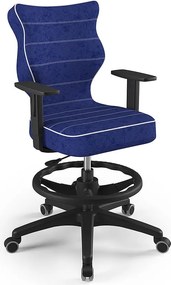 Obrotowe krzesło do biurka Duo Black rozmiar 6 (159-188 cm) z podnóżkiem