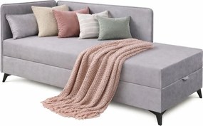 Popielaty tapczan narożny na nóżkach L9-A70