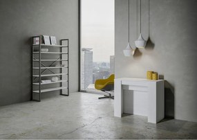 Konsola rozkładana 90x48/296 cm Venus Frassino biała wewnętrzne przedłużenia