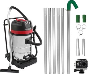 Odkurzacz na mokro i sucho 80L, drążki do rynien i kamera