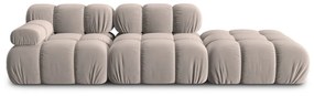 Jasnobrązowa aksamitna sofa modułowa 282 cm Bellis – Micadoni