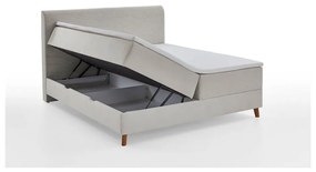 Beżowe łóżko boxspring ze schowkiem 180x200 cm Memphis − Meise Möbel