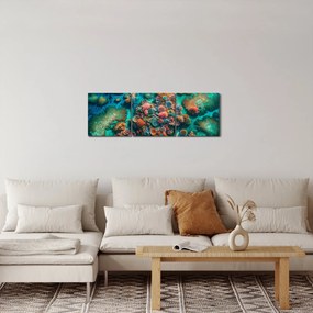 Obraz - Widok na morze (z zegarem) (90x30 cm)
