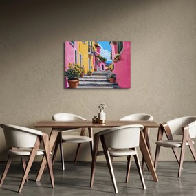 Obraz - Różowa uliczka (70x50 cm)