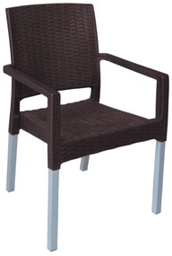 Ogrodowe krzesła ratanowe Lux, wenge