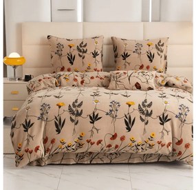 PrzytulneMieszkanie.pl PrzytulneMieszkanie.pl Pościel z mikropluszu HERBAR beżowa Rozmiar pościeli: 2 szt 70 x 90 cm | 200 x 220 cm