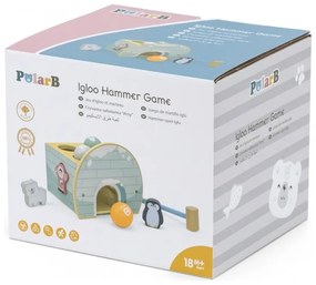 Viga polarb drewniany przebijak igloo z młoteczkiem figurkami i sorterem